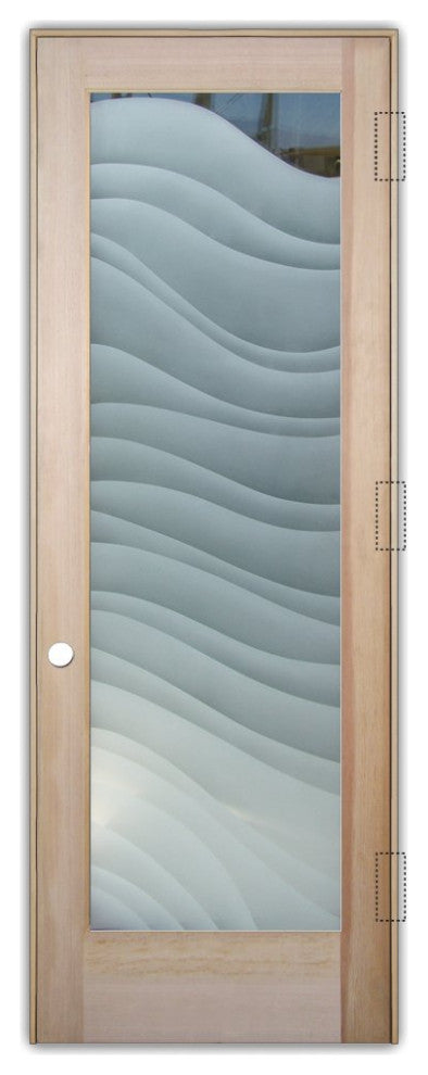 Interior Prehung Door or Interior Slab Door - Dreamy Waves - Douglas Fir...