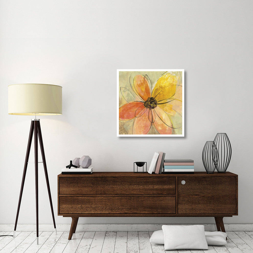 "Neon Floral II" Digital Paper Print by Silvia Vassileva, 32"x32"