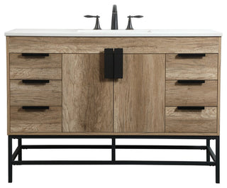Home Living 22" Modern Natural Oak-Light Bathroom Vanity