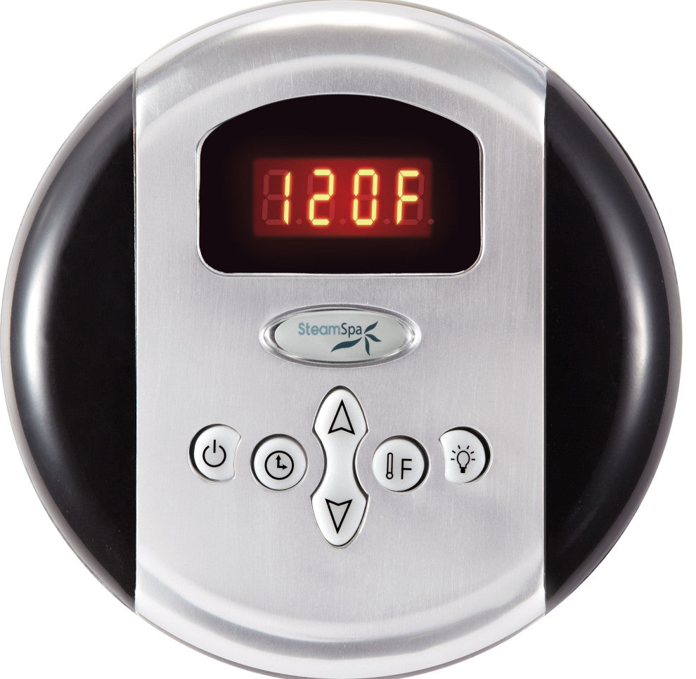 10.5 KW QuickStart Acu-Steam Bath Generator,Built-in Auto Drain,Polished Chrome