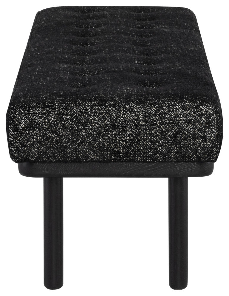 Arlo Salt & Pepper Fabric Occasional Bench