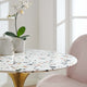28" Bar Table, Round, White Gold, Metal, Modern, Bar Pub Bistro Hospitality