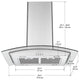 30" Island Glass Range Hood, Stainless Steel