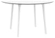 Lisa Round Dining Set With 47" White Table and Taupe Armcairs