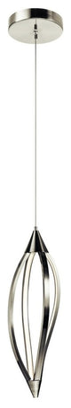 Meridian LED 1-Head Pendant, Brushed Nickel