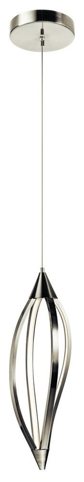 Meridian LED 1-Head Pendant, Brushed Nickel