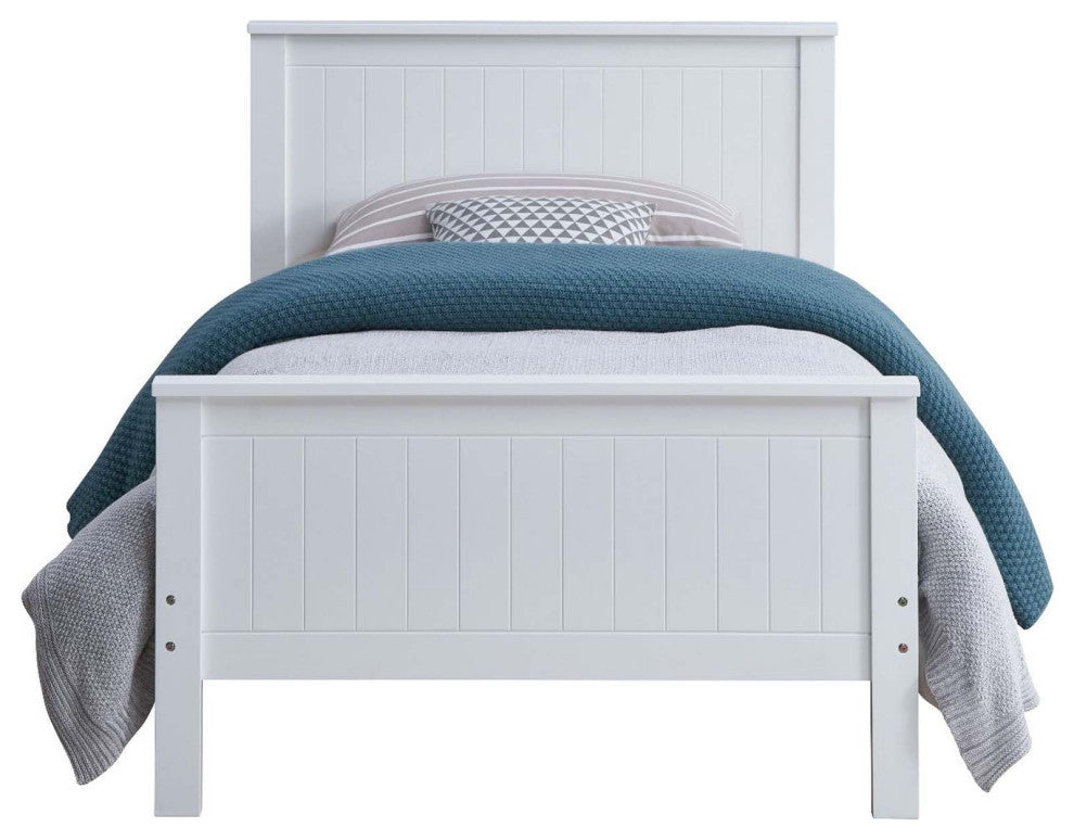 Miriam Panel Platform Bed, White