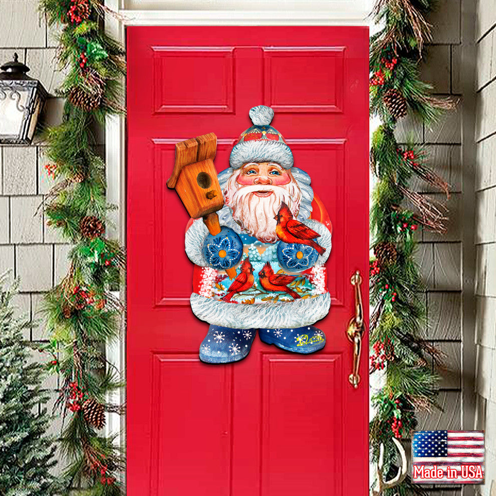 Holiday Bird, Wooden Decorative Door Hanger