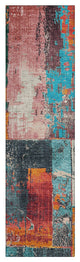 Machine Washable Indoor/Outdoor Chantille ACN1866 Teal 2'3" x 7'6" Runner Rug