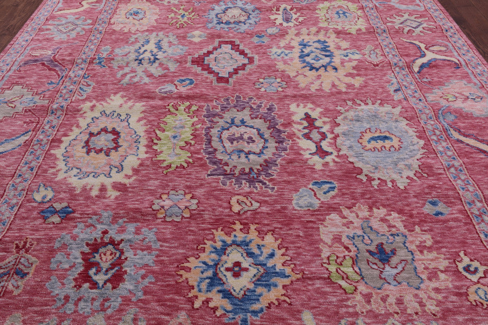 Handmade Turkish Oushak Wool Rug 9' 3" X 12' 0" - Q16088