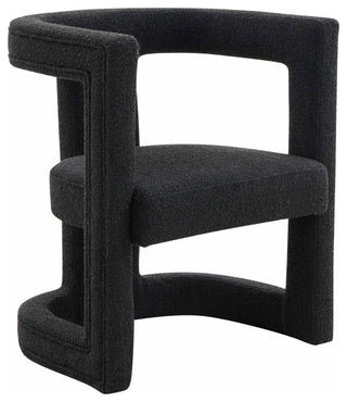 Ada Black Boucle Chair - Black