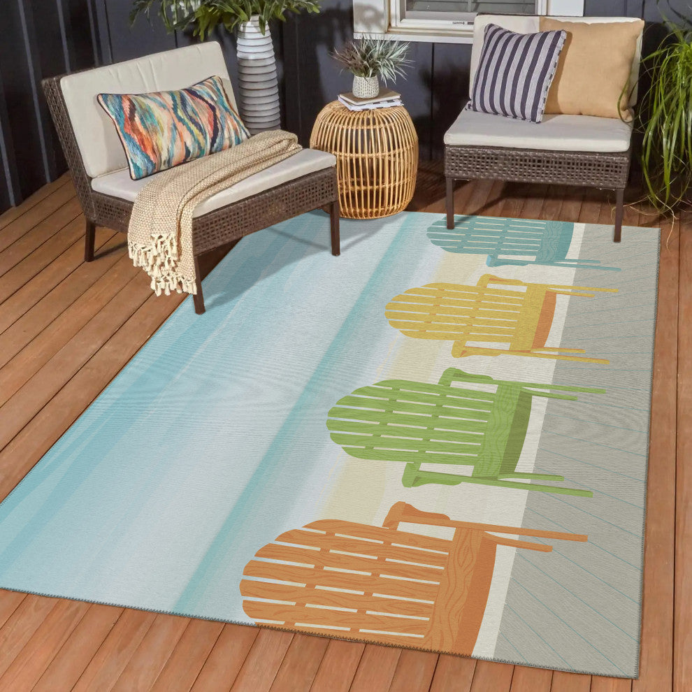 Indoor/Outdoor Harbor HA1 Poolside Machine Washable 10' x 14' Rug
