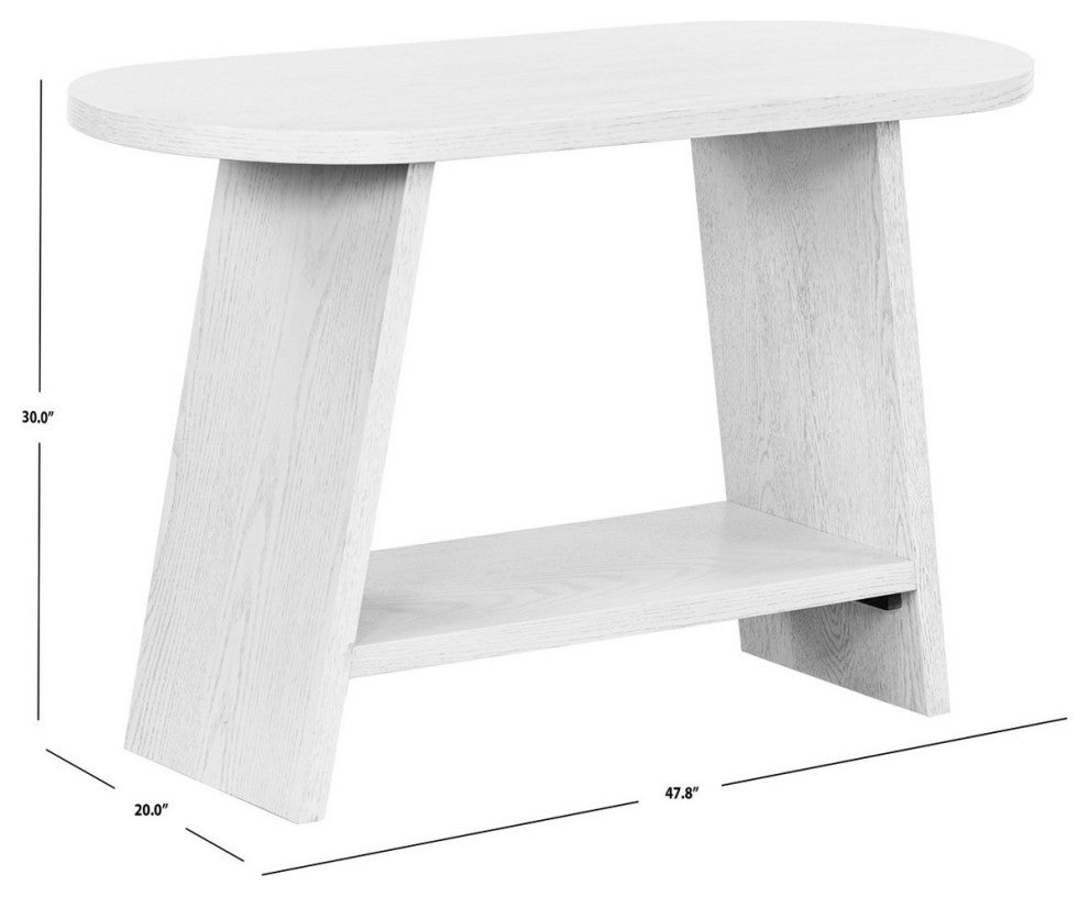 Safavieh Couture Julianna Wood Console Table, White Washed