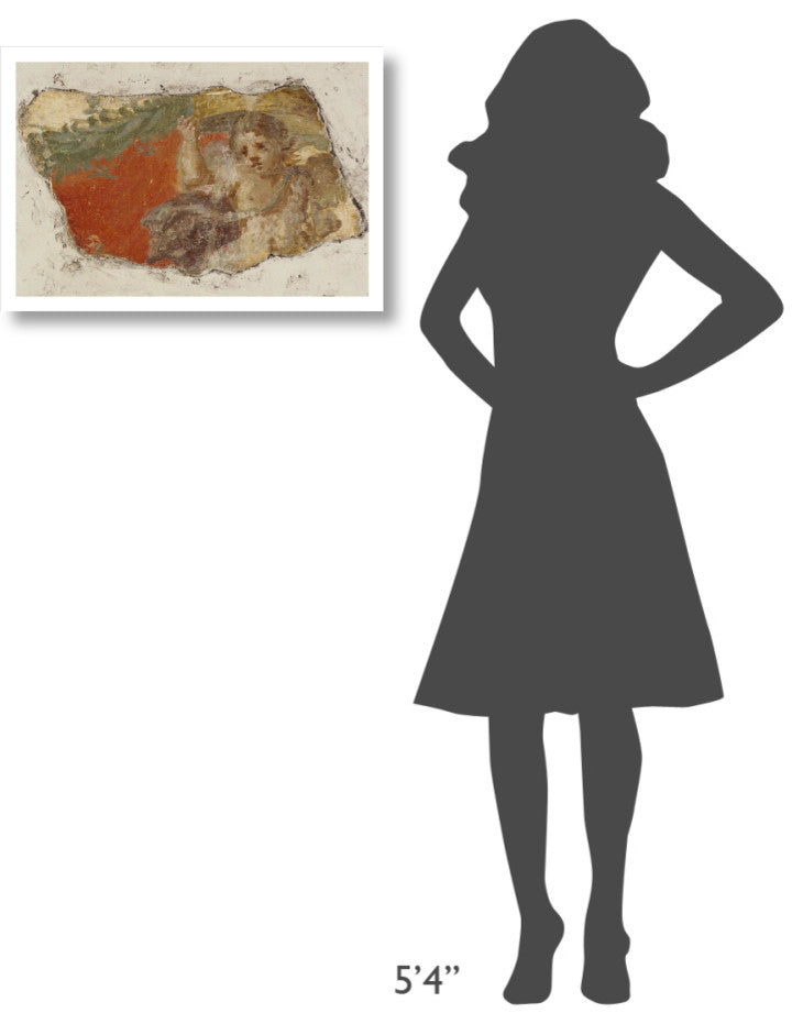 "Fresco Fragment" Paper Print 1st Century Roman Artisan, 26"x18"