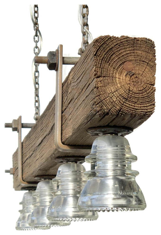 Insulator LED Telegraph Pole Cross Bar Chandelier