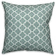 Blue Floral Pattern Throw Pillow, 18"x18"