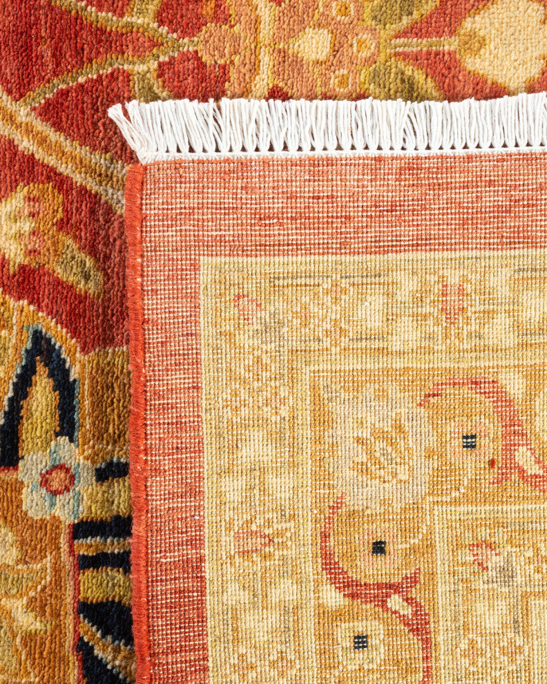 Eclectic, One-of-a-Kind Hand-Knotted Area Rug  - Orange, 12' 0" x 18' 6"