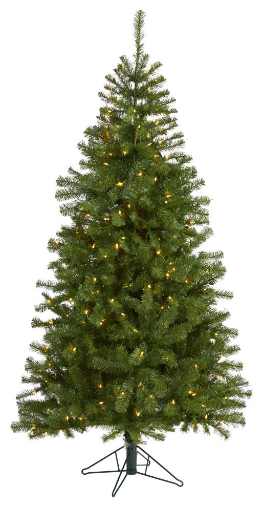 6' Springfield Artificial Christmas Tree With 300 Warm Clear Lights and 596 Tips