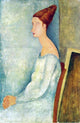 Amedeo Modigliani Portrait of Jeanne Hebuterne Seated in Profile Wrapped Canvas