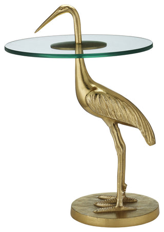 Crane Brass Accent Table