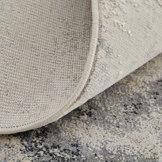 Oria Industrial Abstract Area Rug, Gray/Ivory, 1'8"x2'10"