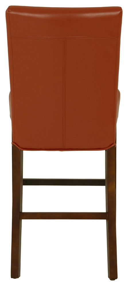 Milton Fabric Stool, Pumpkin, Counter Stool, Bonded Leather