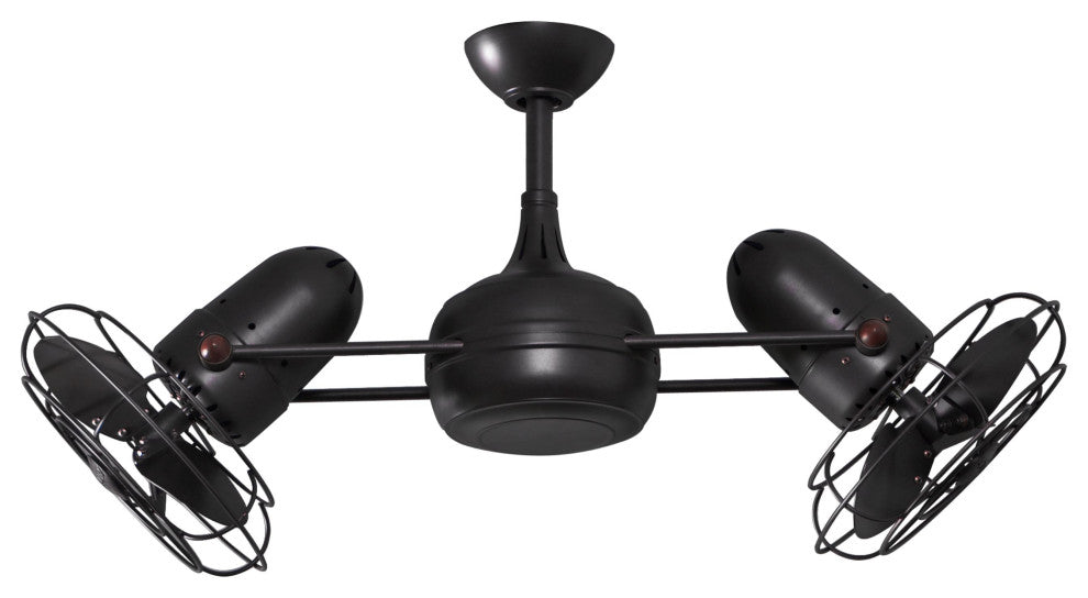 Dagny, Rotational Ceiling Fan, Matte Black Finish, Metal Blades