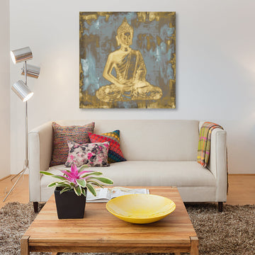 "Meditating Buddha" by Tom Bray, Canvas Print, 26x26"
