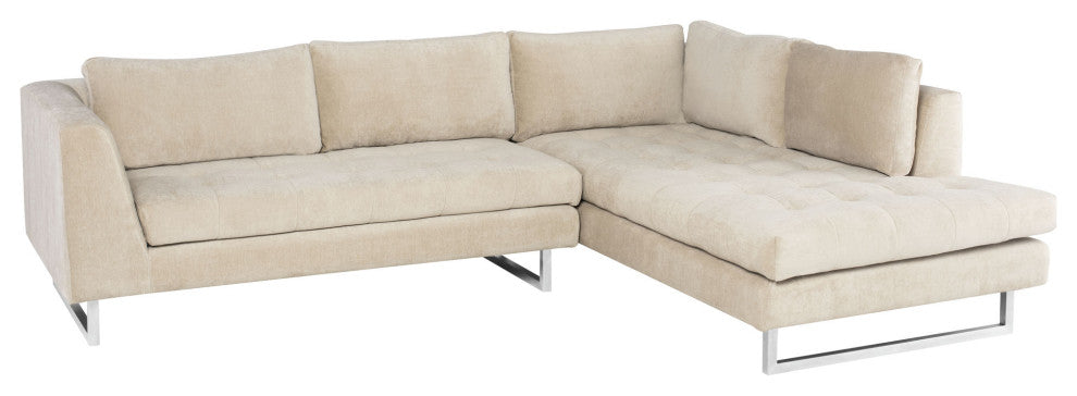Janis Almond Fabric Sectional Sofa, HGSC857