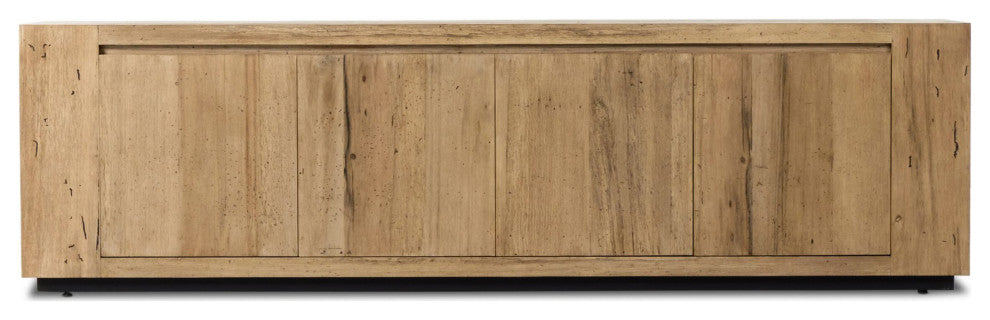 Abaso Media Console Rustic Wormwood Oak