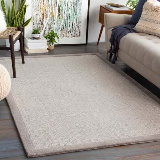 Surya Siena SNA-2302 4'x6' Rug, Medium Gray/Light Gray/Cream