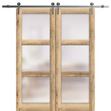 Double Barn Door 72 x 80 | Lucia 2552 Oak | 13FT