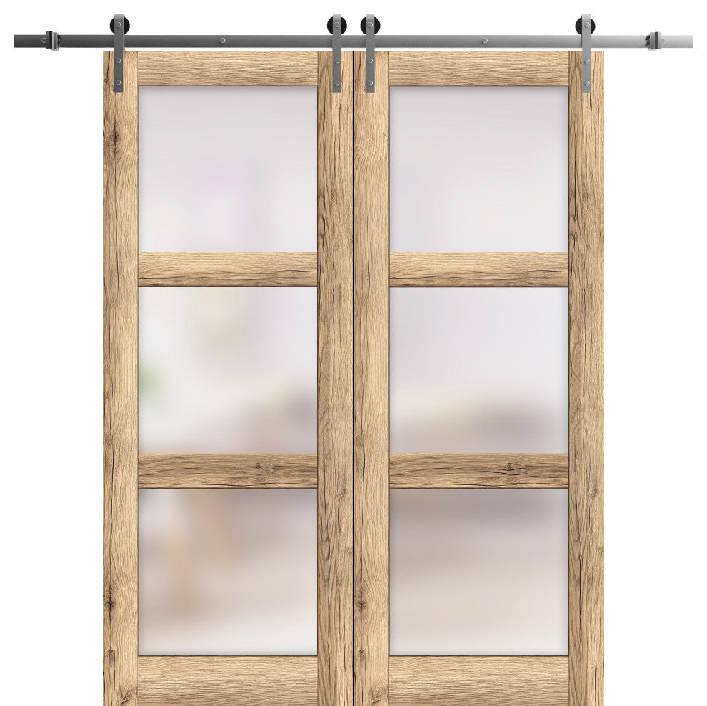Double Barn Door 72 x 80 | Lucia 2552 Oak | 13FT