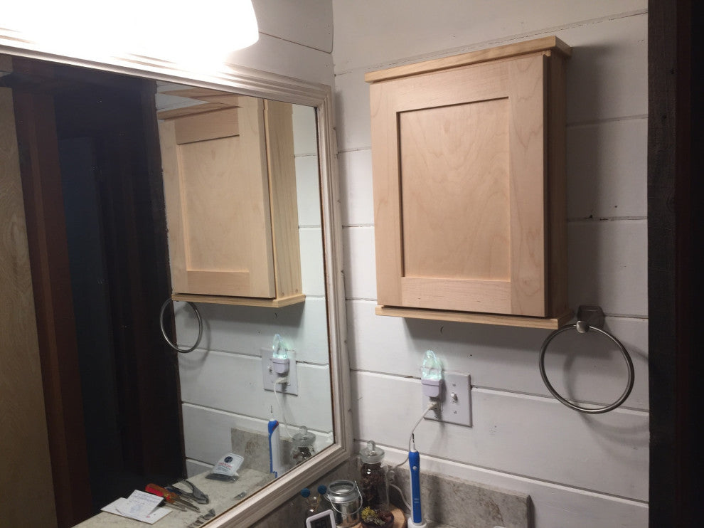 Sandalwood On the Wall Unfinished Cabinet 25.5h x 15.5w x 3.25d