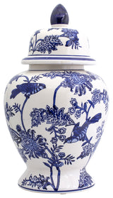 Claybarn Blue Garden Ginger Jar
