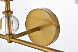 Beau 3-Light Bath Sconce, Brass With White Fabric Shade