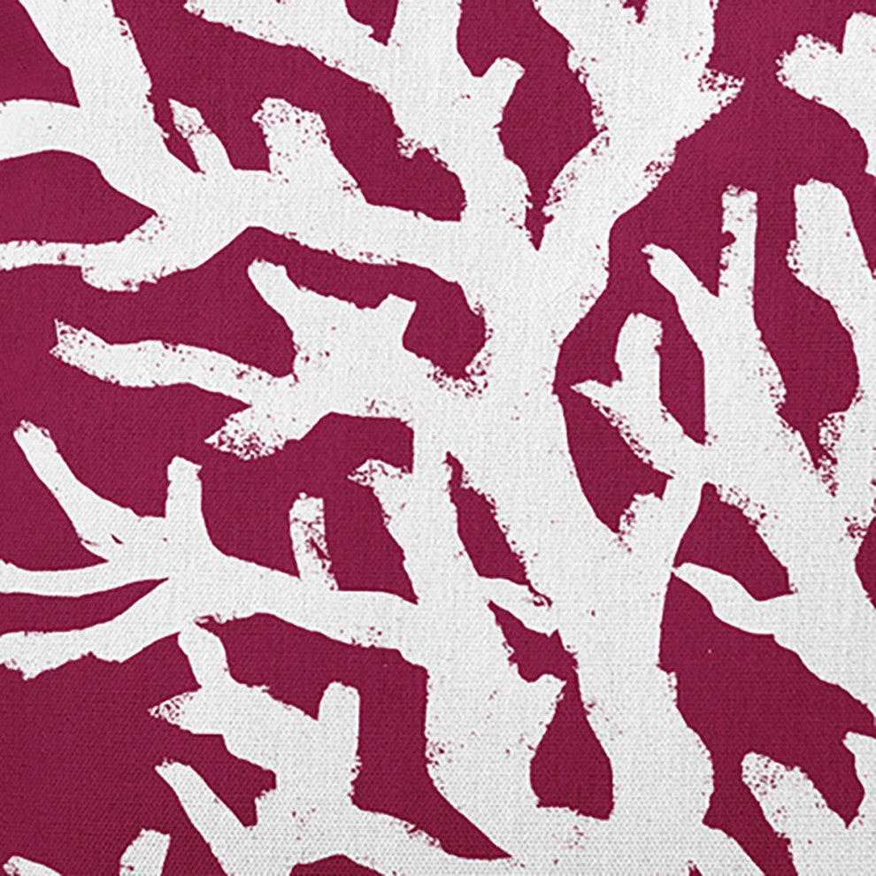 Big Seaweed Polyester Indoor Pillow, Maroon Red, 18"x18"