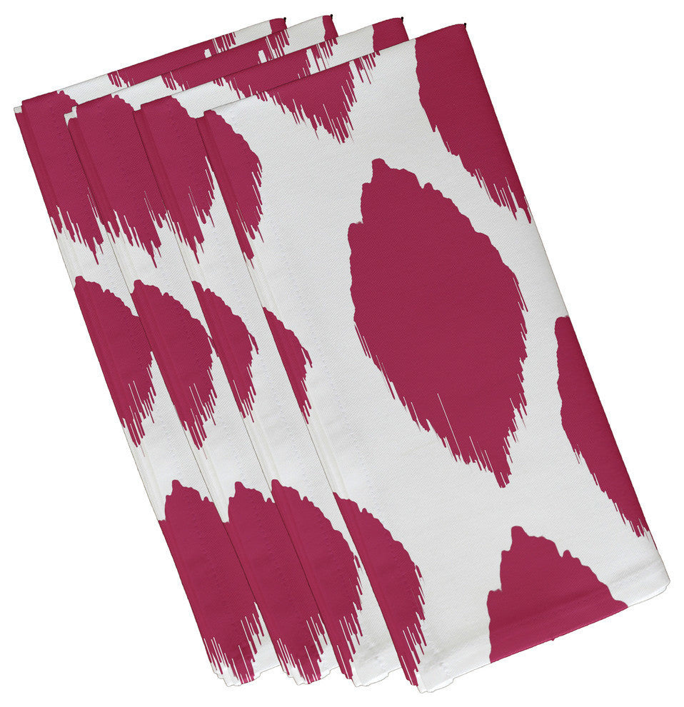 Abstract Decorative Napkin, Fushia, Set of 4