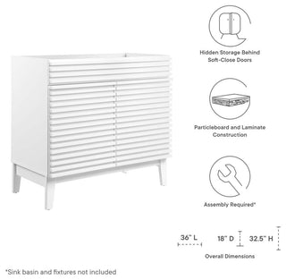 Render 36" Bathroom Vanity Cabinet, White