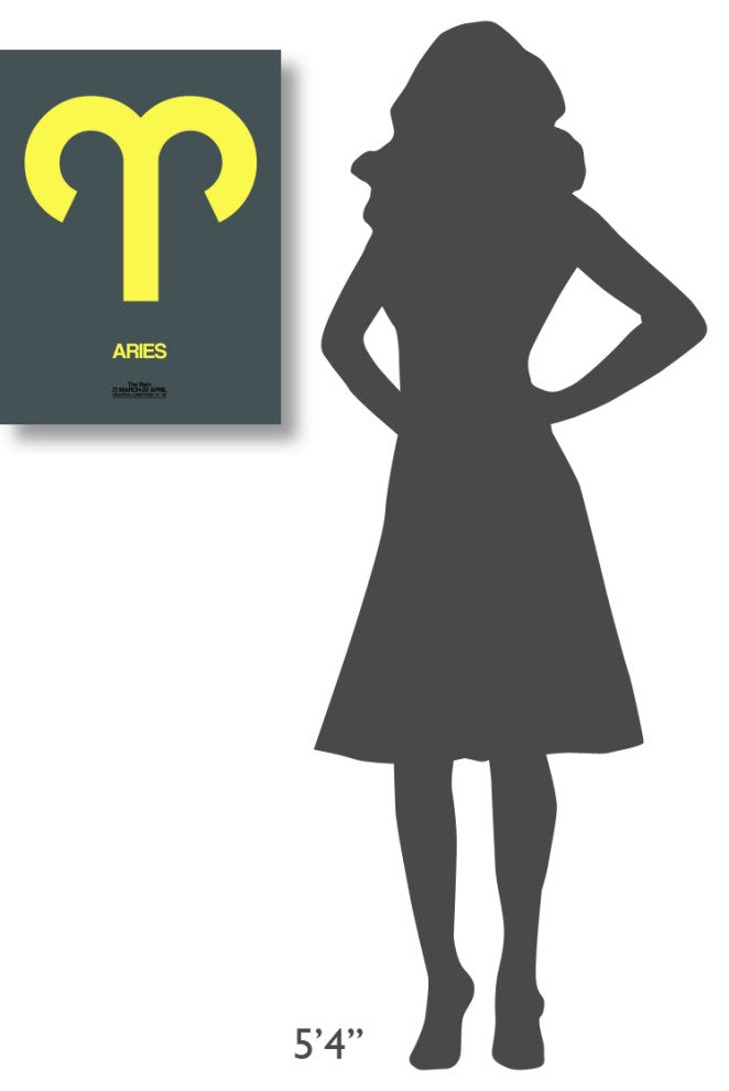 "Aries Zodiac Sign Yellow" Fine Art Print
