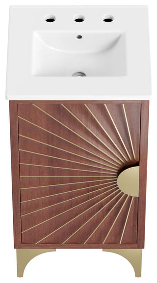 Daylight 18" Bathroom Vanity, White Walnut