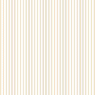 Thin Stripe Wallpaper, Cream and White, Sample