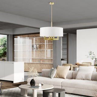 Cresthaven 4 Light Satin Brass Pendant Chandelier
