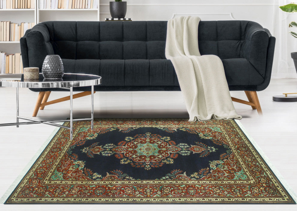 Heirloom Naseer Park Red/Light Green Rug, 4'3x6'9