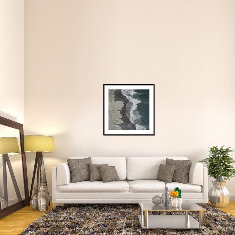 "Running Waves" Framed Digital Print by Lex Molenaar, 38"x38"