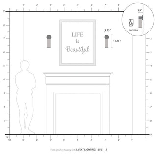 Lindale 1 Light Satin Brass ADA Single Sconce