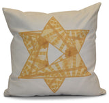 Decorative Holiday Pillow Geometric, Gold, 26"x26"