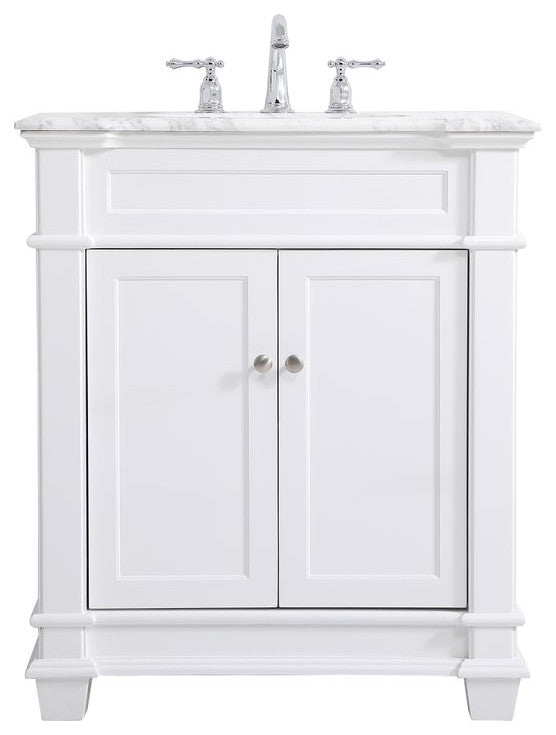 Weston Single Bathroom Vanity Set, White, 30