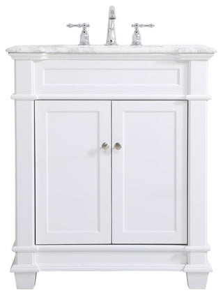 Weston Single Bathroom Vanity Set, White, 30