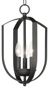 Maxim 10033 Provident 3 Light 10"W Taper Candle Mini Pendant - Black